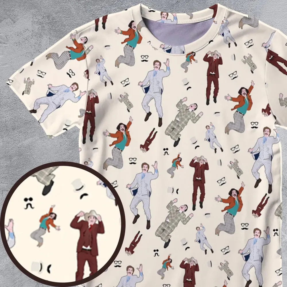 News Team Assemble Anchorman All-Over Print Unisex T-Shirt - 4