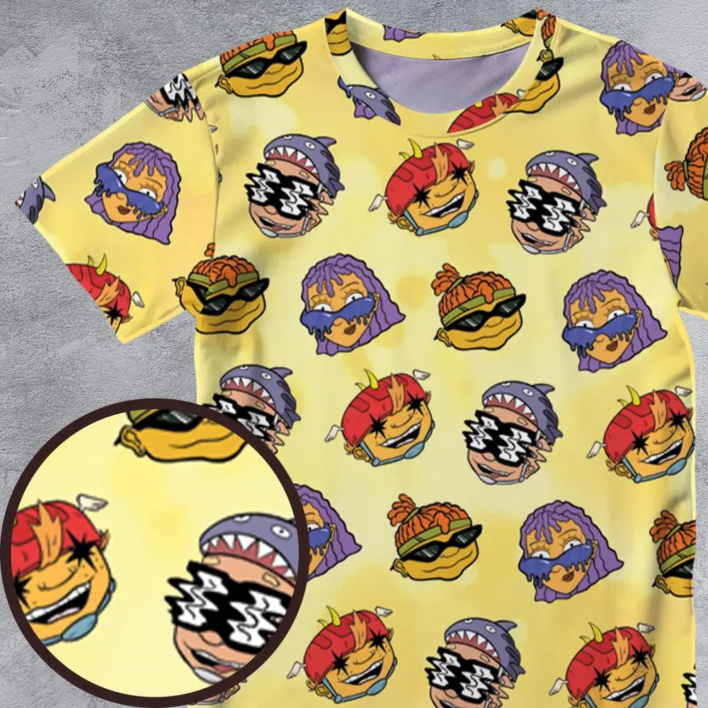 Stay Rad Rocket Power All-Over Print Unisex T-Shirt - 4