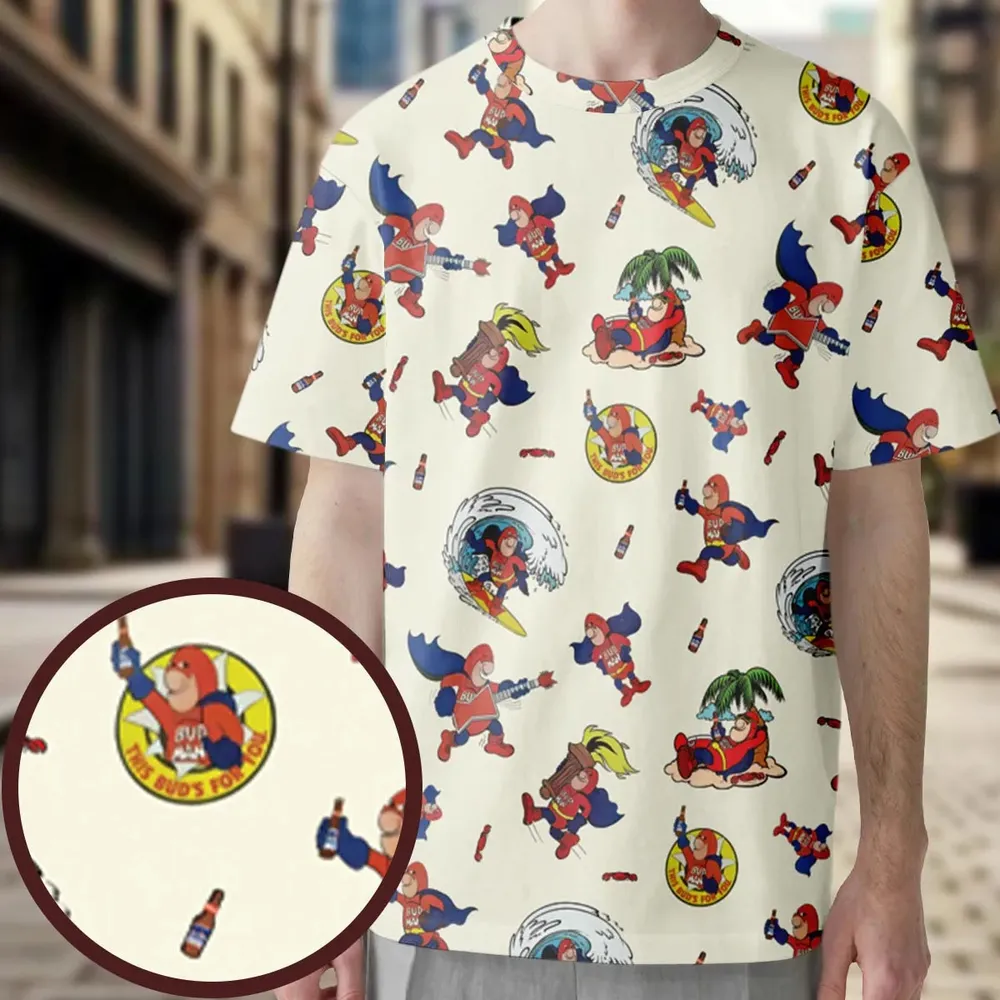 Budweiser Bud Man All-Over Print Unisex T-Shirt - 3