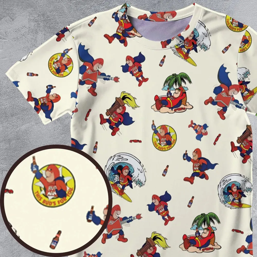 Budweiser Bud Man All-Over Print Unisex T-Shirt - 4