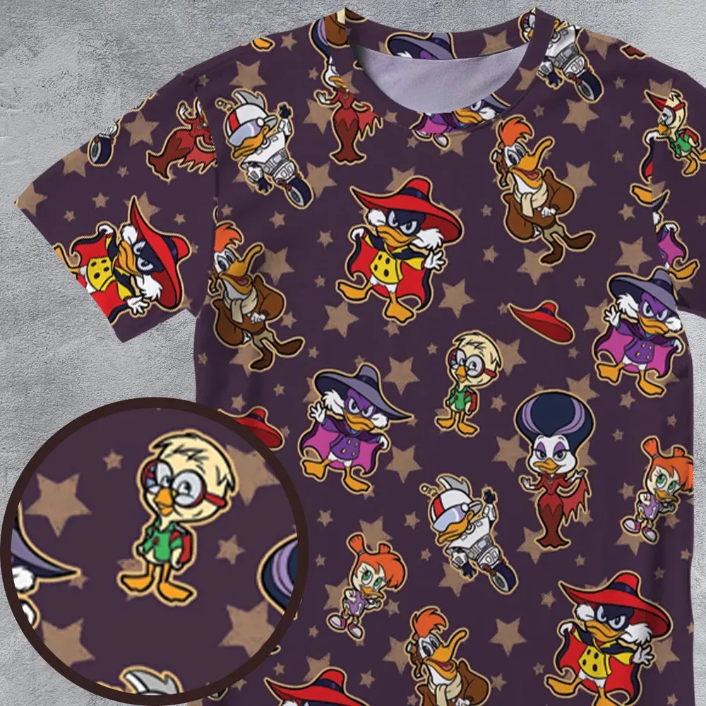 Duck Power Darkwing Duck All-Over Print Unisex T-Shirt - 4