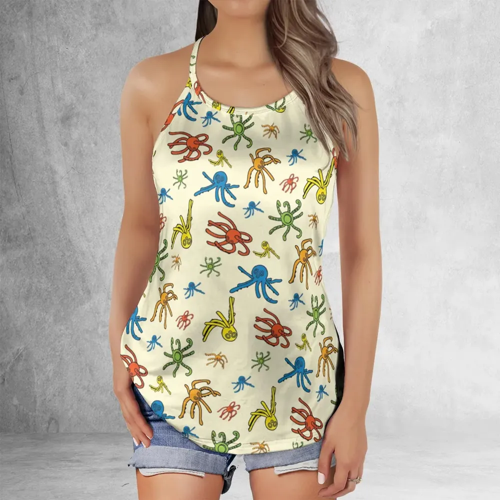 Walks Creeps Tumbles Wacky Wallwalkers Criss Cross Tank Top - 2