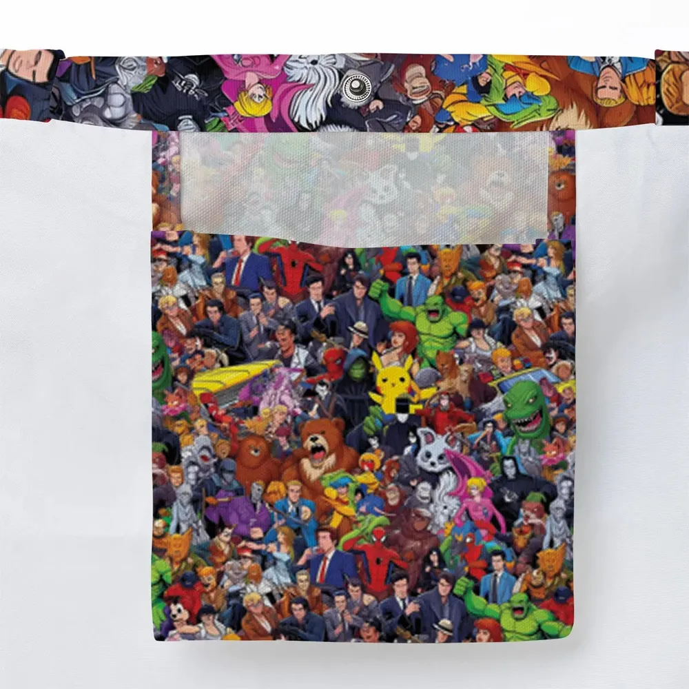 All-Genre Cartoon Mashup Large Tote Bag - 3