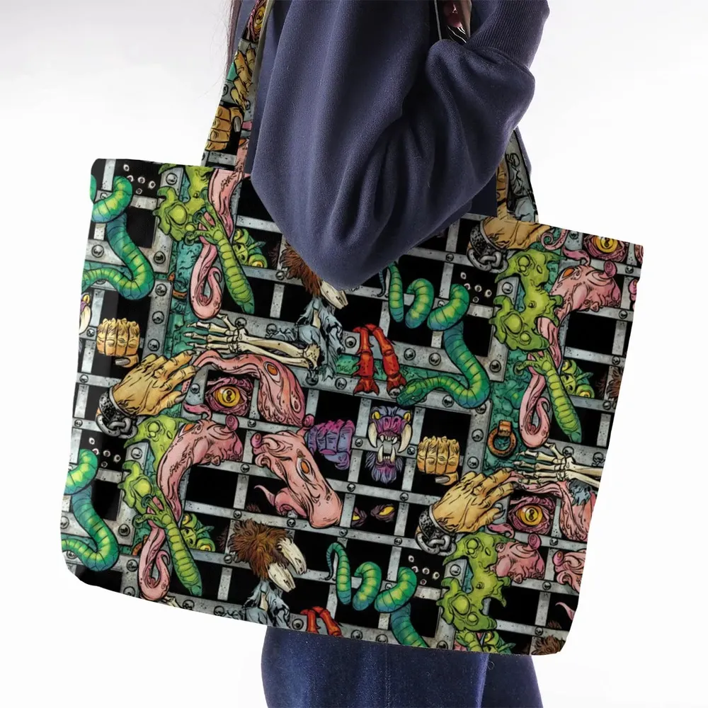Castle Grayskull Dungeon He-man And The Masters Of The Universe Large Tote Bag - 2
