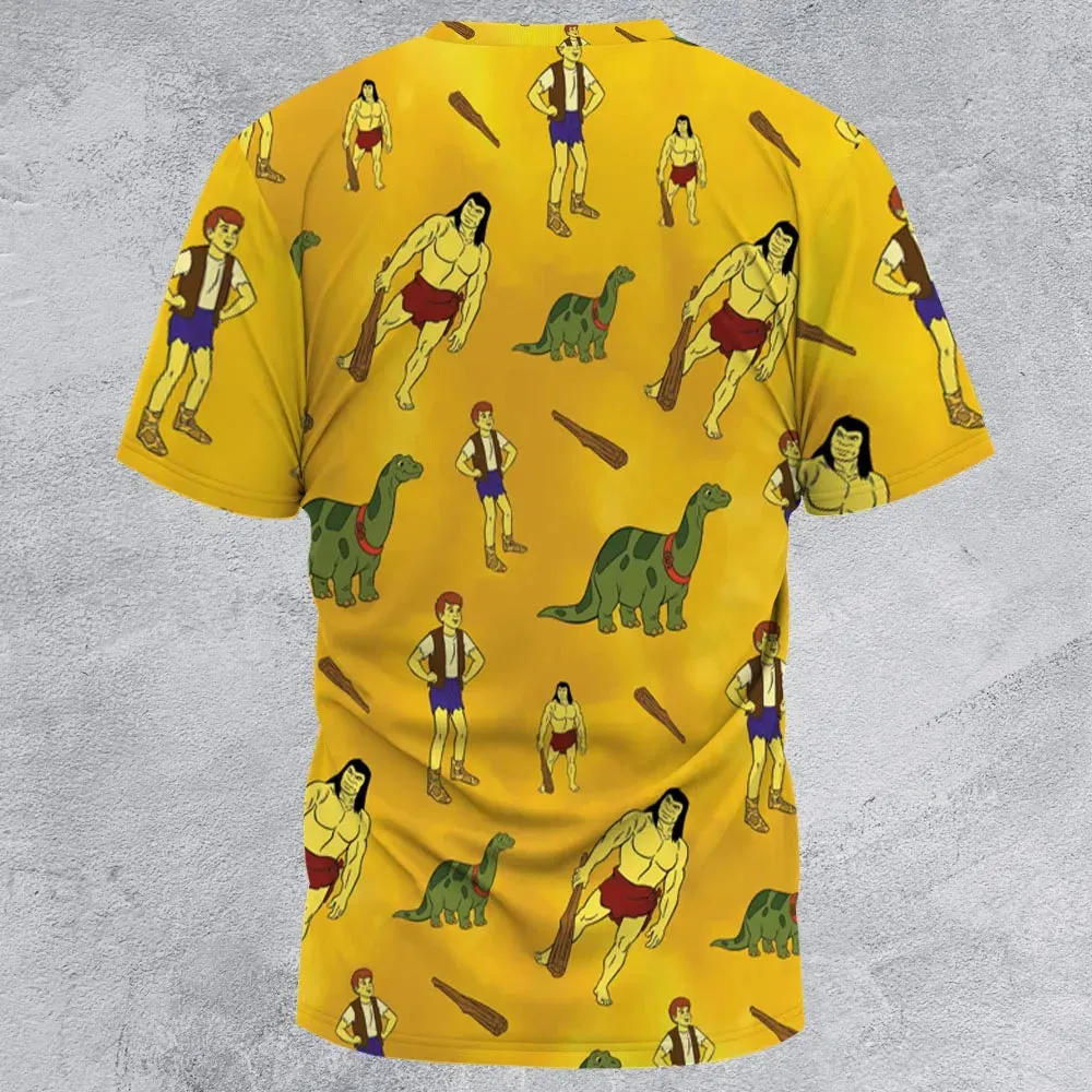 Dino Boy in the Lost Valley All-Over Print Unisex T-Shirt - 2