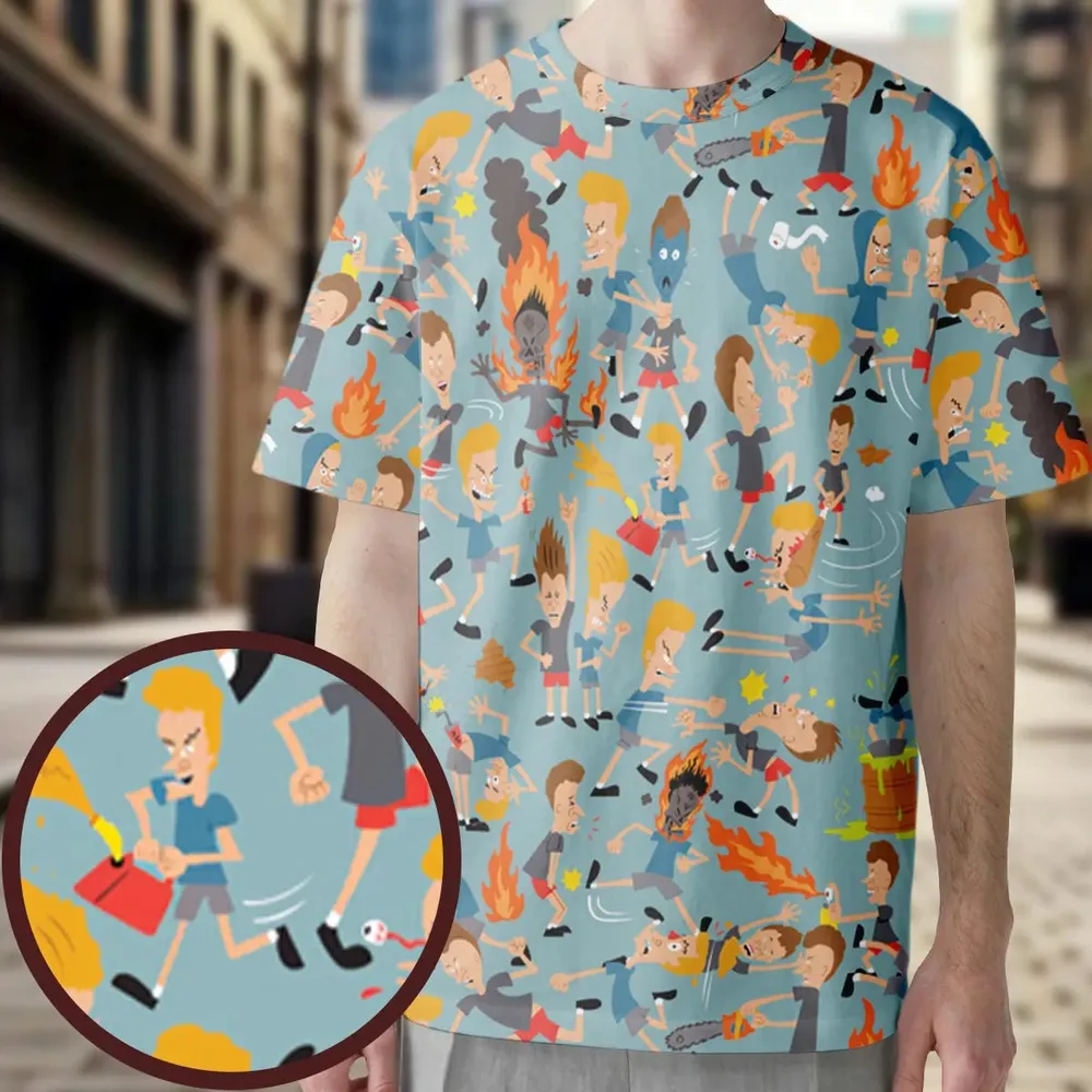 Beavis And Butt-Head Great Cornholio All-Over Print Unisex T-Shirt - 3