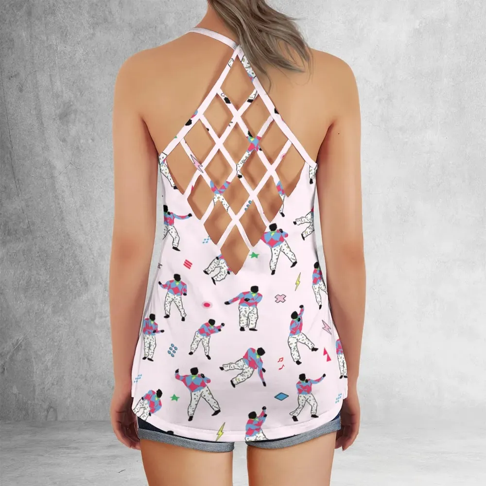 Carlton Dance The Fresh Prince of Bel-Air Criss Cross Tank Top - 3