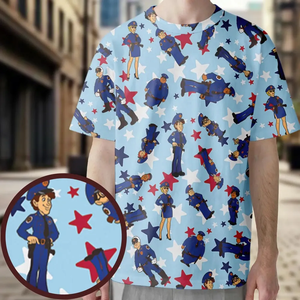 Police Academy Cartoon Characters All-Over Print Unisex T-Shirt - 3