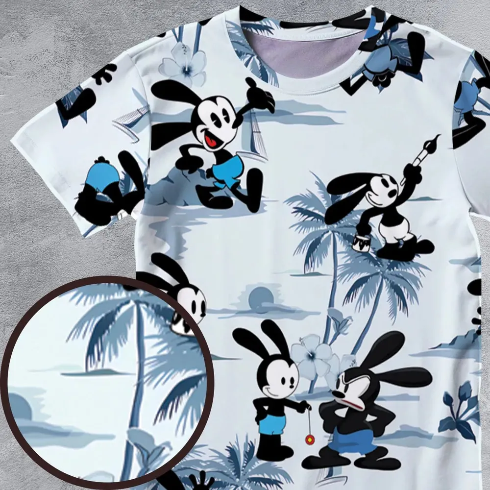 Oswald the Lucky Rabbit All-Over Print Unisex T-Shirt - 4