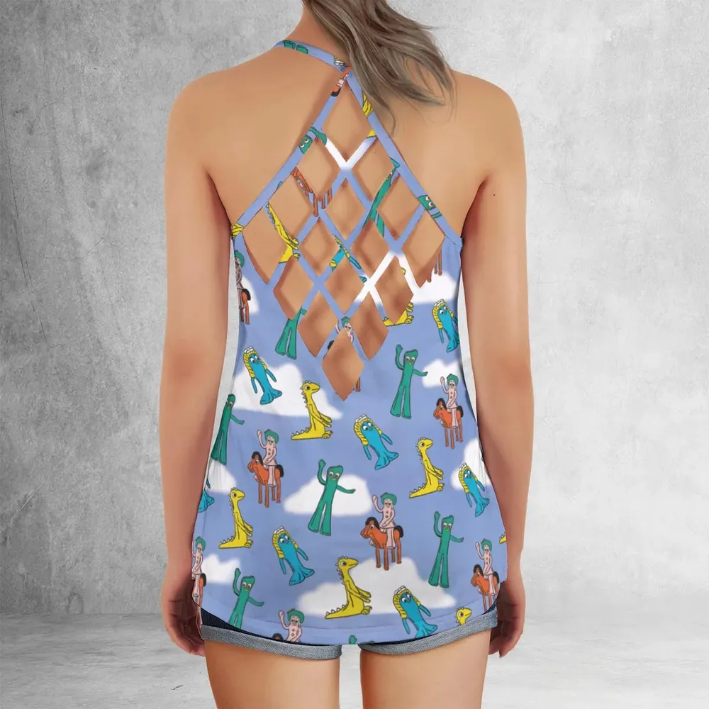 Gumby Characters Criss Cross Tank Top - 3