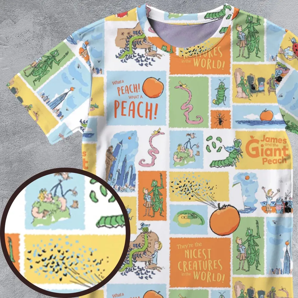 Children's Tales What A Peach James And The Giant Peach All-Over Print Unisex T-Shirt - 4