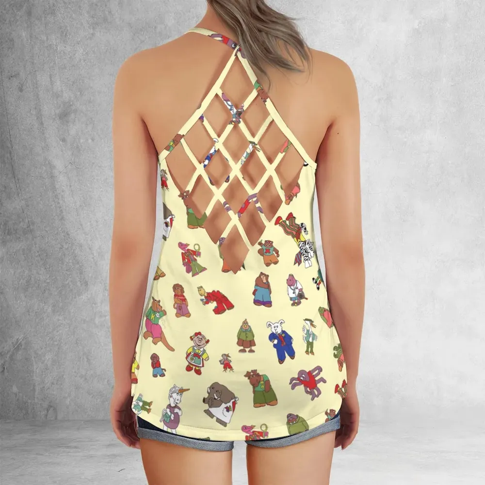 Sweet Pickles Characters Criss Cross Tank Top - 3