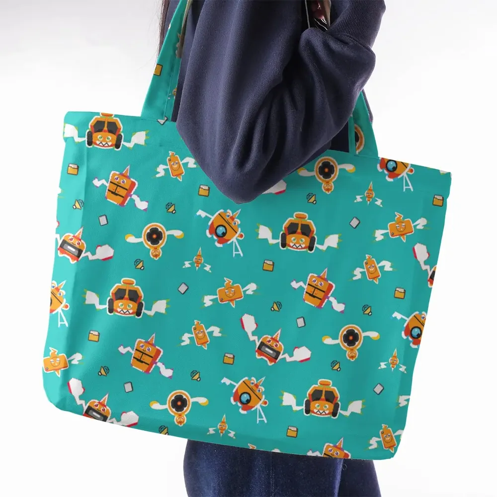 Pixel Rotom Electric Pokemon Large Tote Bag - 2