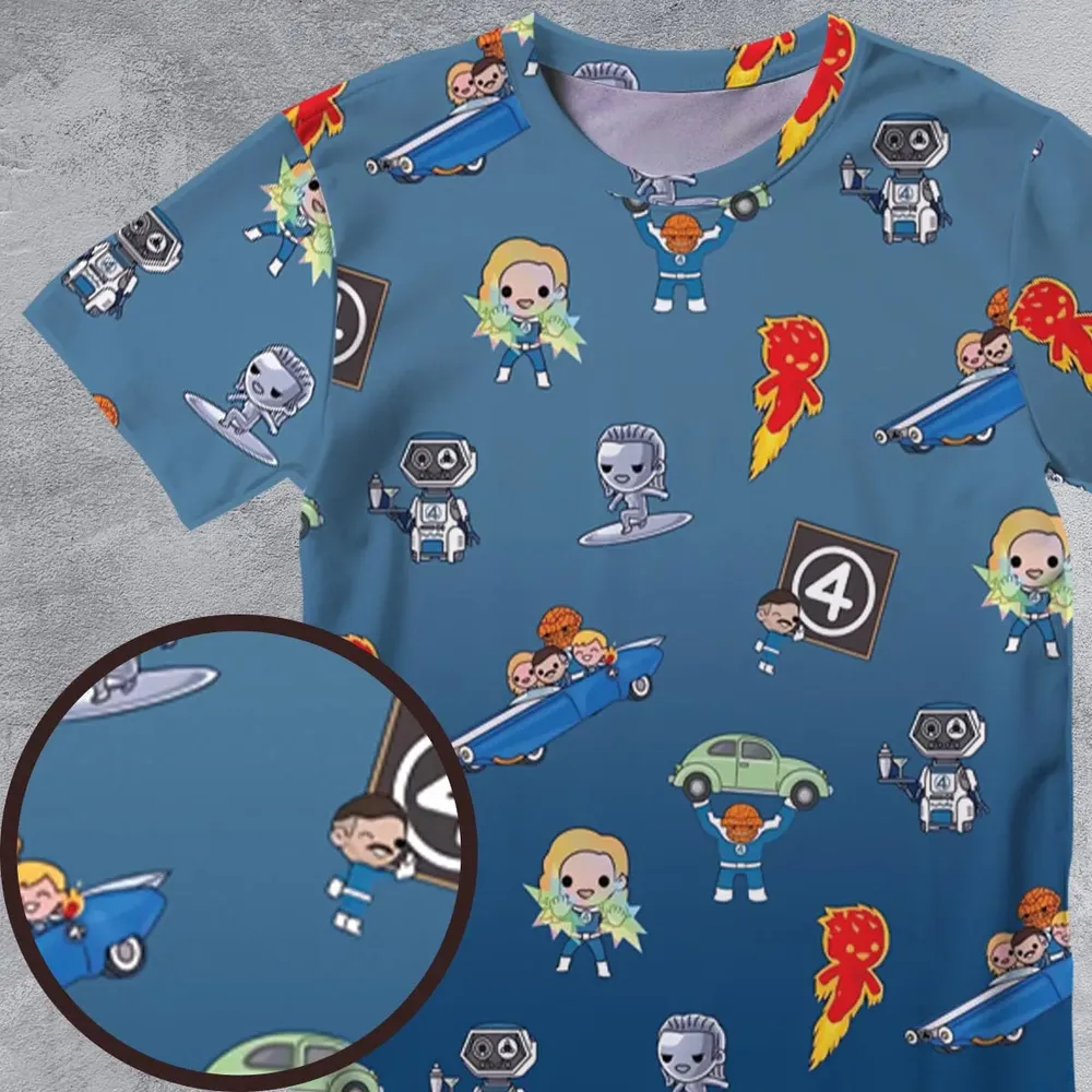 Power Up Fantastic Four All-Over Print Unisex T-Shirt - 4