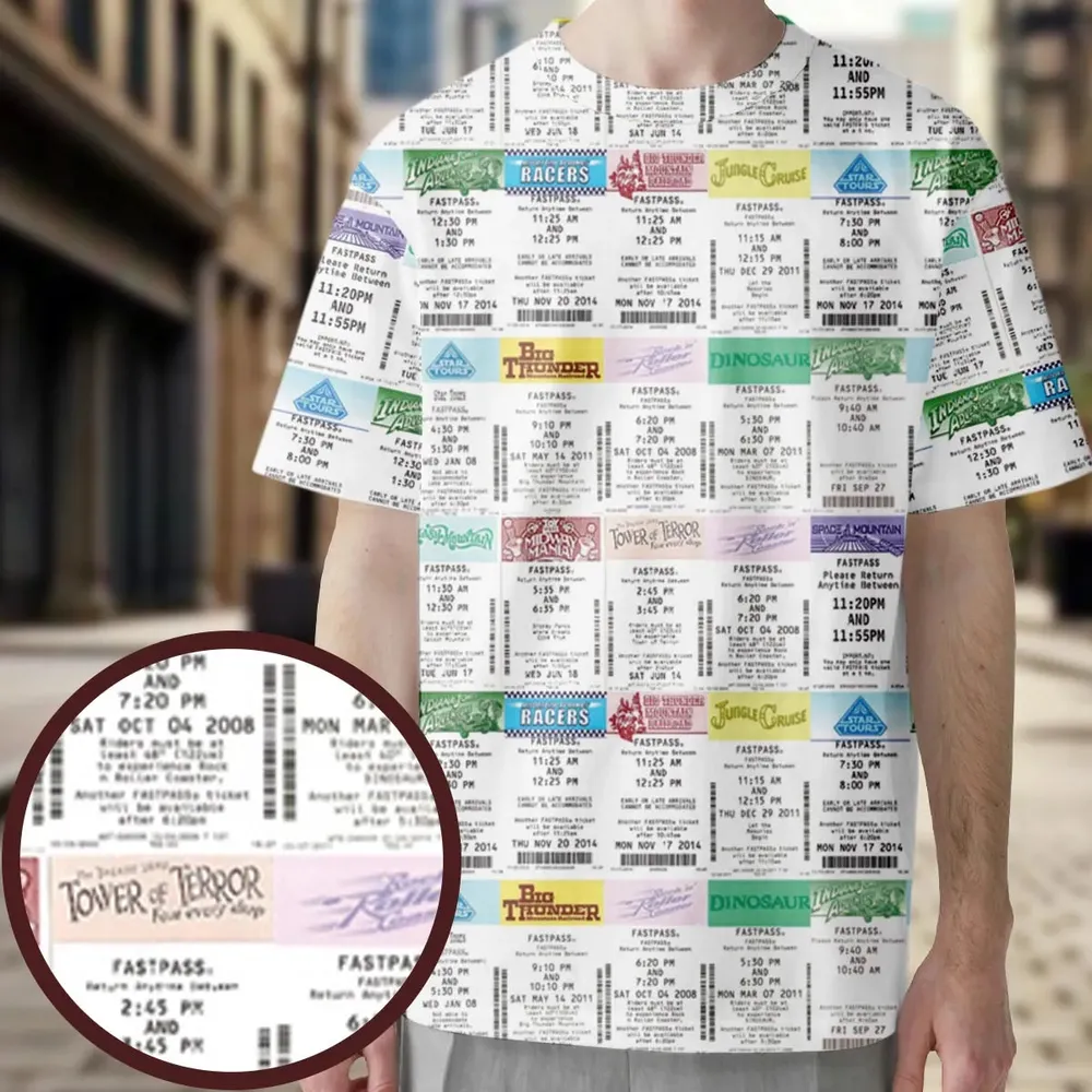 Fastpass All-Over Print Unisex T-Shirt - 3