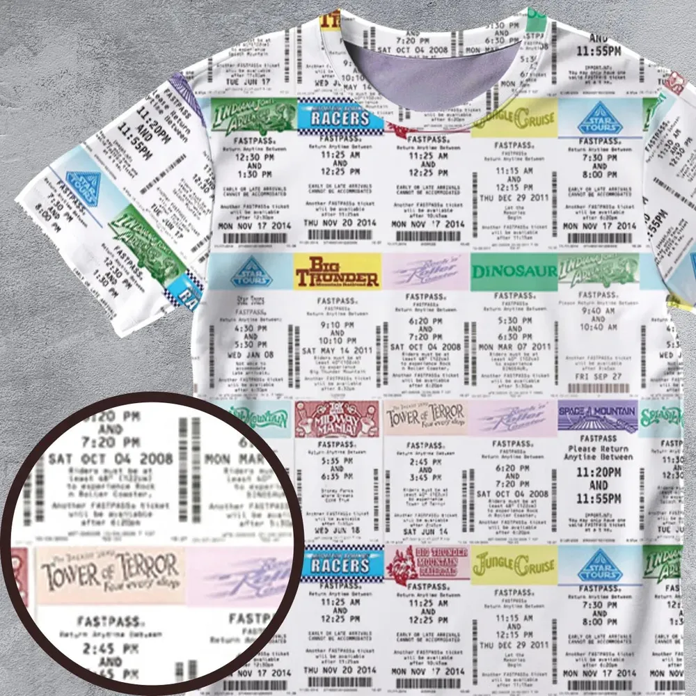 Fastpass All-Over Print Unisex T-Shirt - 4