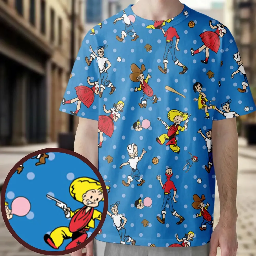 Bazooka Joe and His Friends All-Over Print Unisex T-Shirt - 3