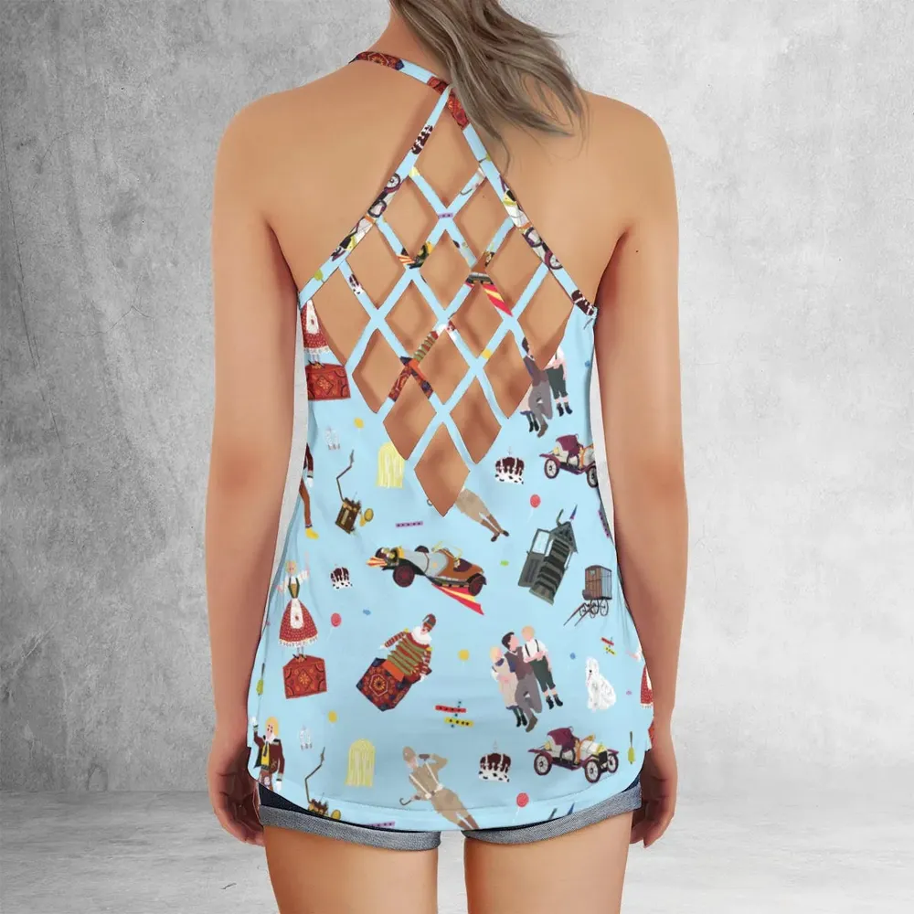Chitty Chitty Bang Bang Patterns Criss Cross Tank Top - 3
