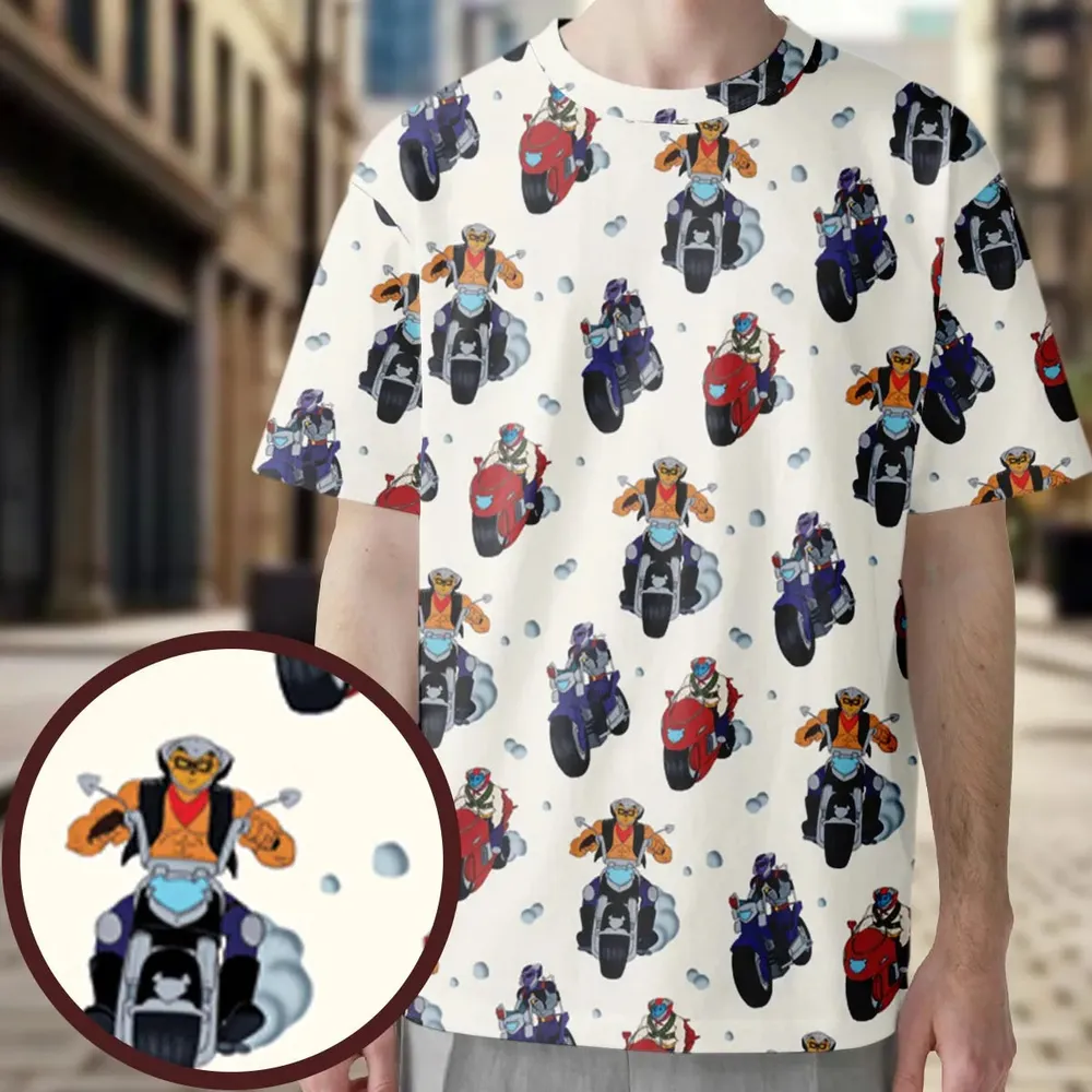 Biker Mice Characters All-Over Print Unisex T-Shirt - 3