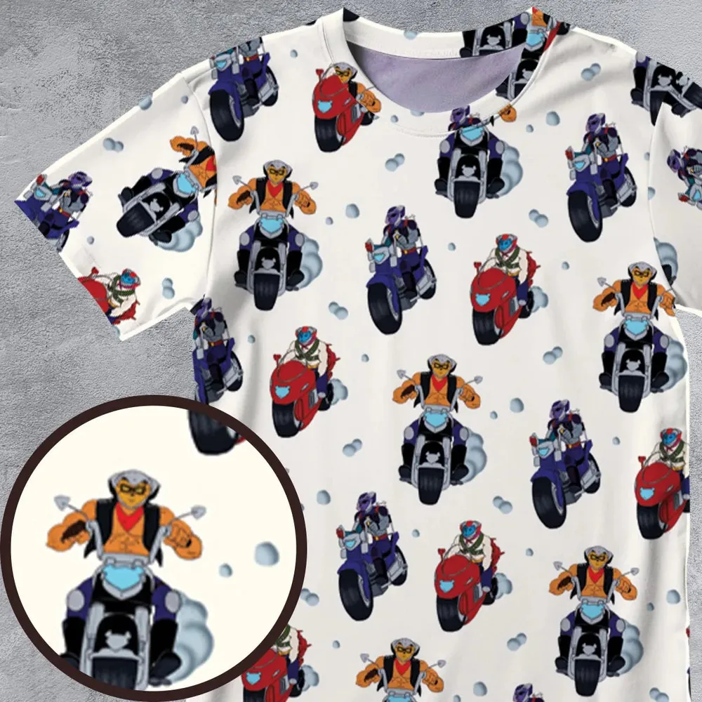 Biker Mice Characters All-Over Print Unisex T-Shirt - 4