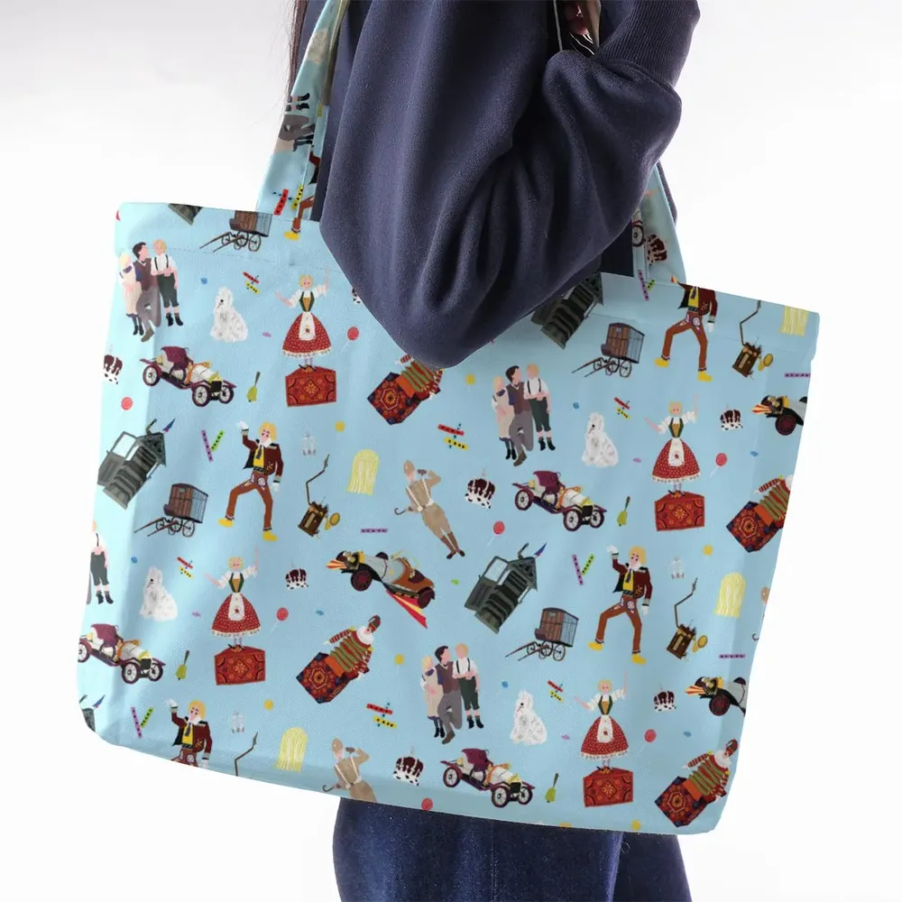 Chitty Chitty Bang Bang Patterns Large Tote Bag - 2
