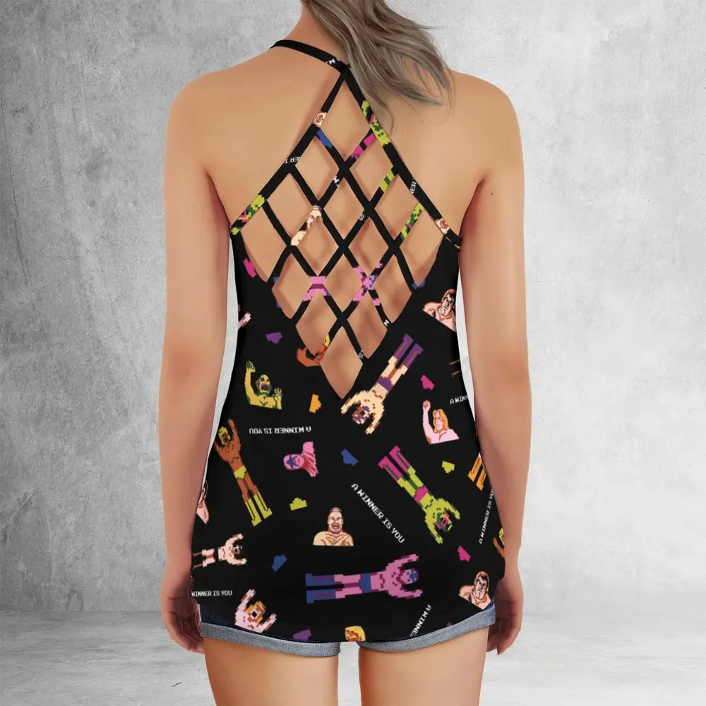 Wrestling Fighters Pro Wrestling Criss Cross Tank Top - 3