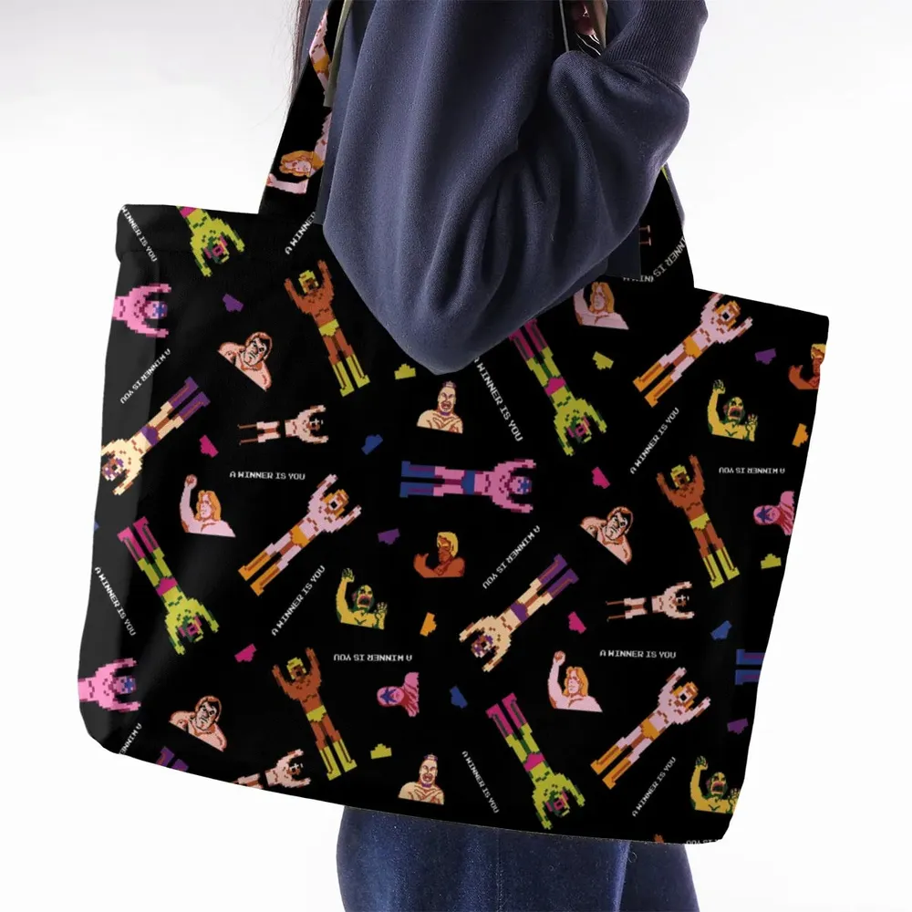 Wrestling Fighters Pro Wrestling Large Tote Bag - 2