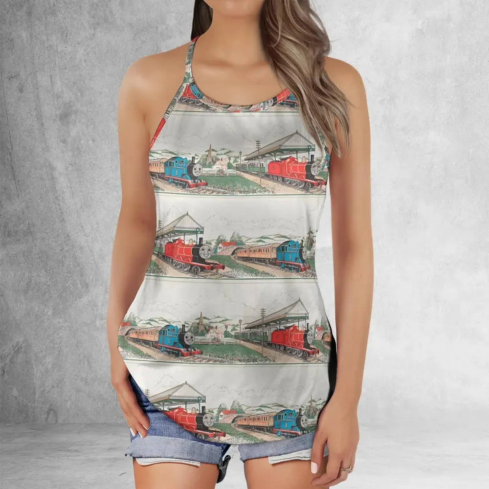 Vintage Thomas & James Criss Cross Tank Top - 2