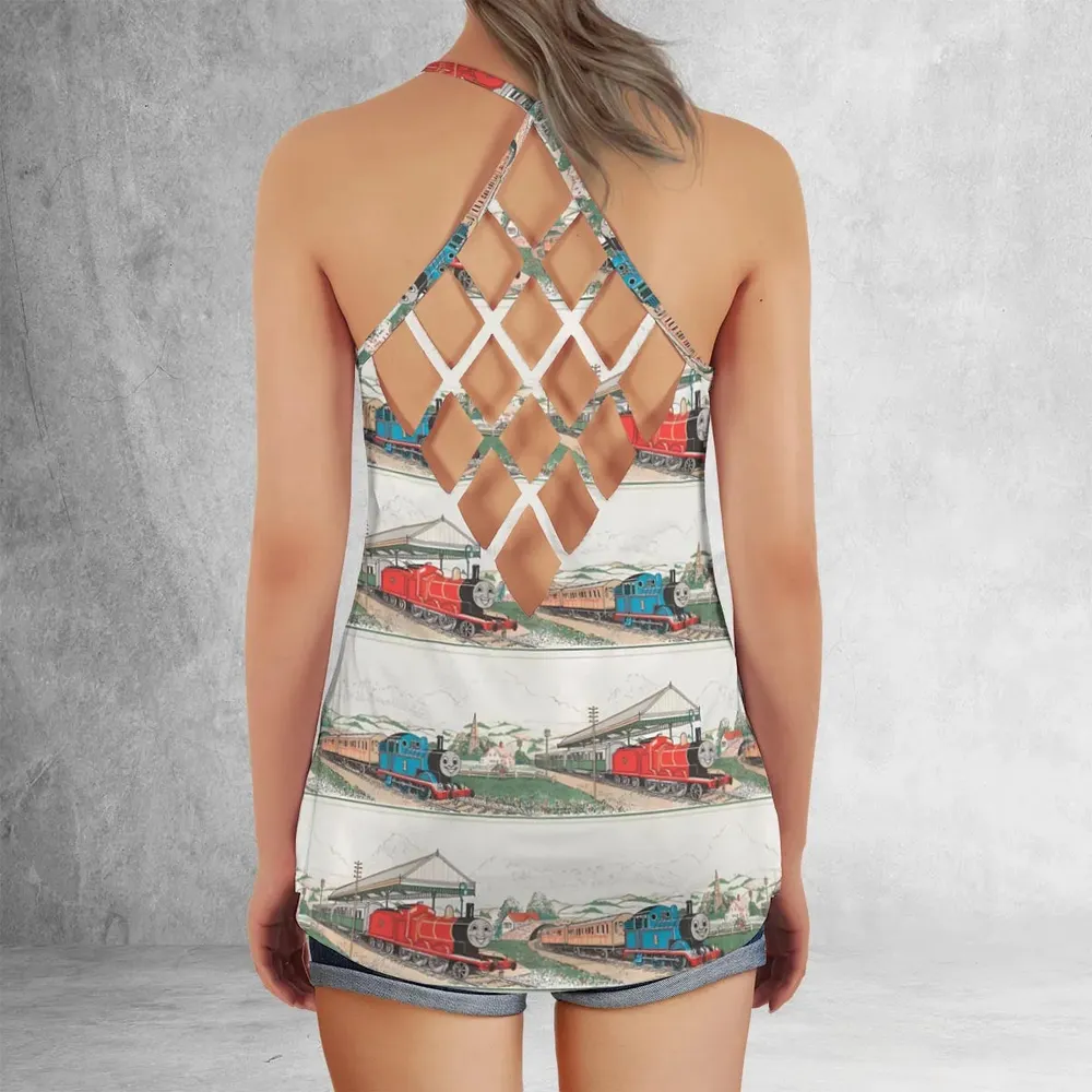 Vintage Thomas & James Criss Cross Tank Top - 3