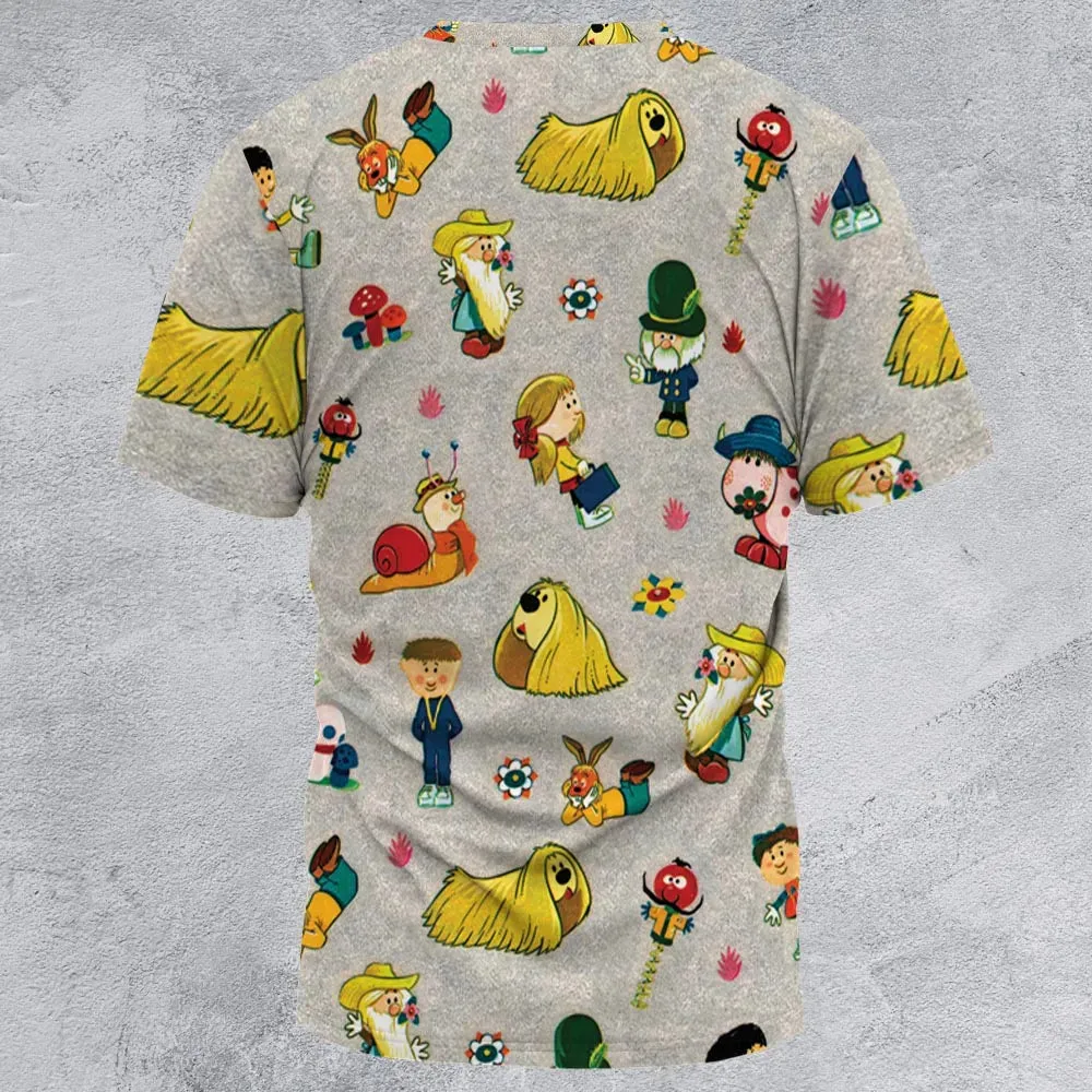 The Magic Roundabout Characters All-Over Print Unisex T-Shirt - 2
