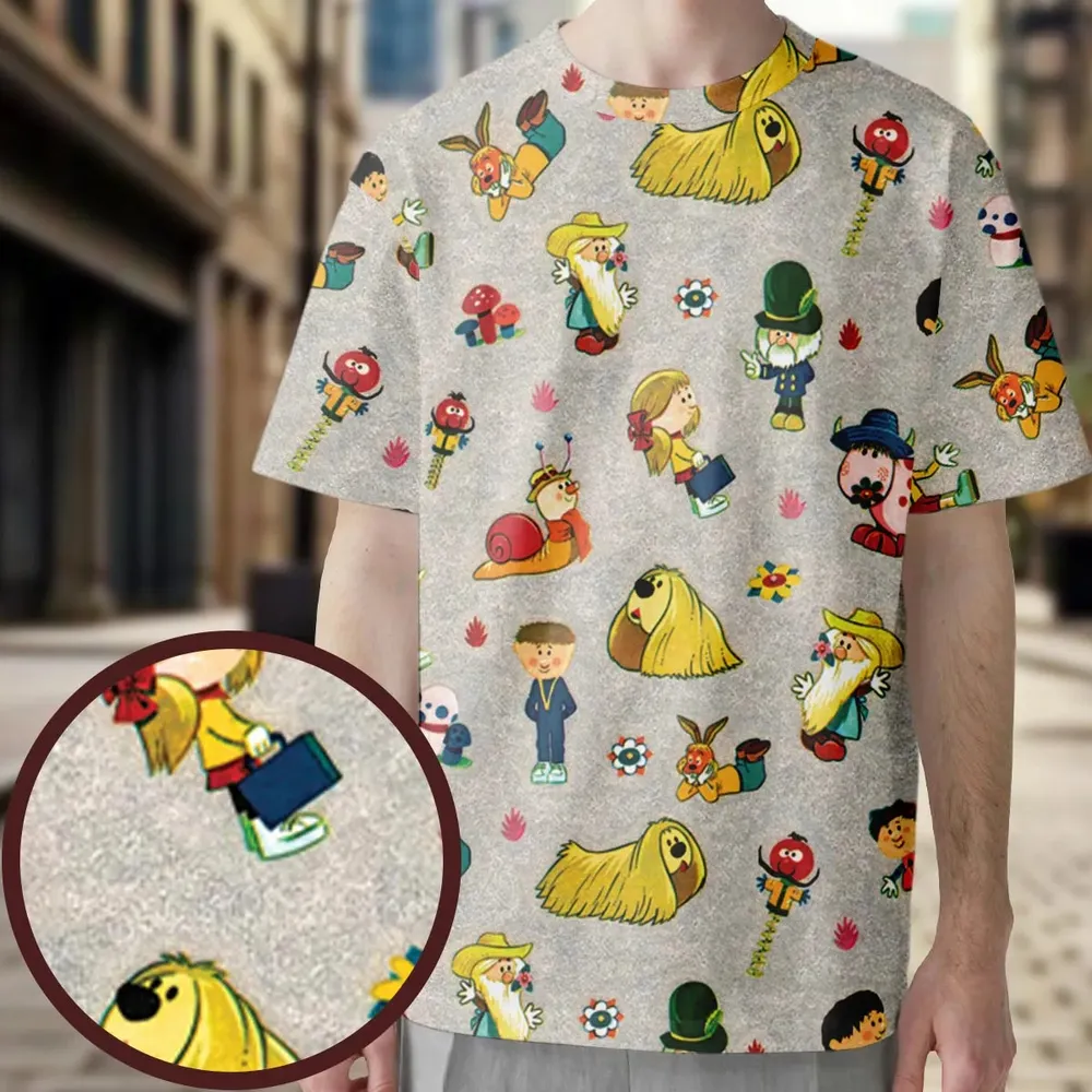 The Magic Roundabout Characters All-Over Print Unisex T-Shirt - 3