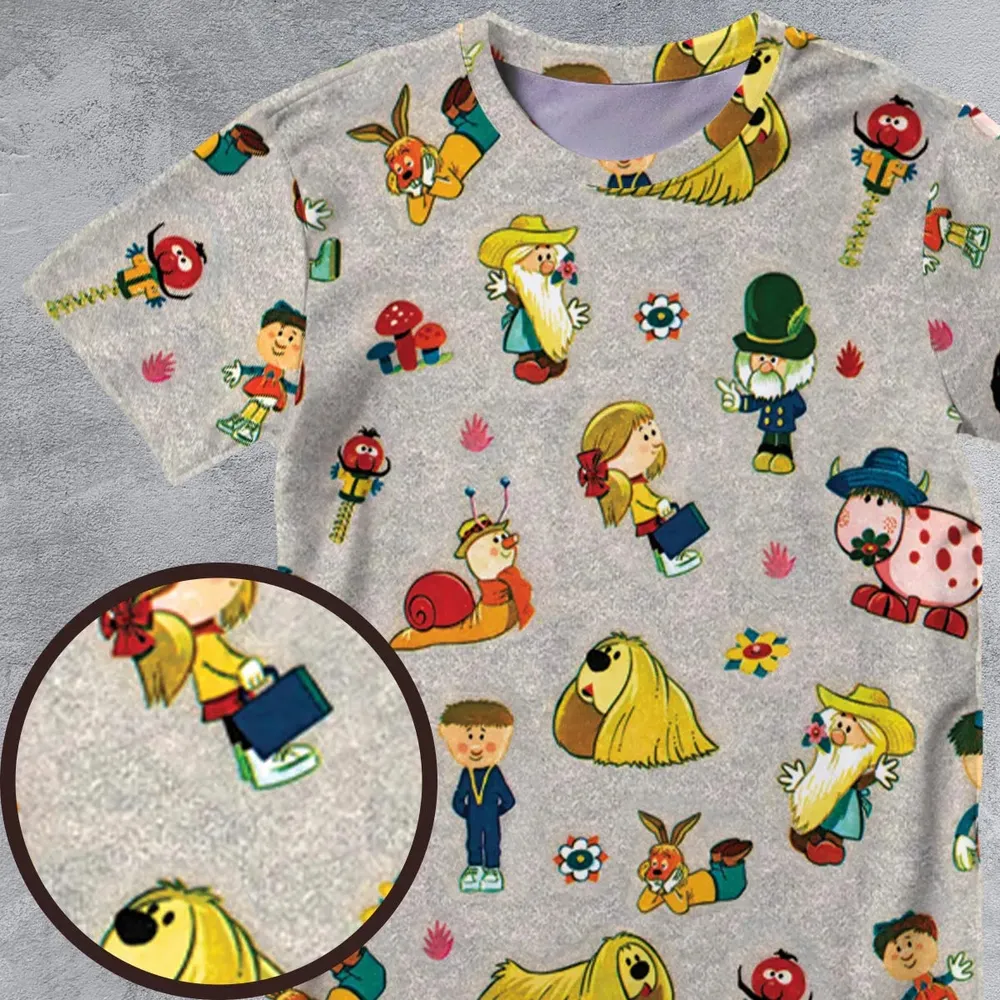 The Magic Roundabout Characters All-Over Print Unisex T-Shirt - 4