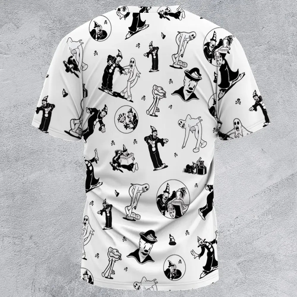 Koko the Clown and the Ghost All-Over Print Unisex T-Shirt - 2