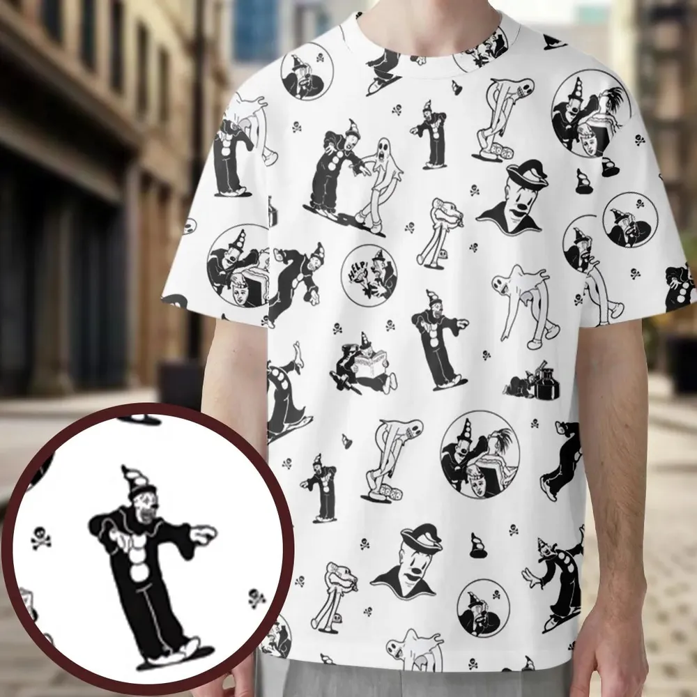 Koko the Clown and the Ghost All-Over Print Unisex T-Shirt - 3