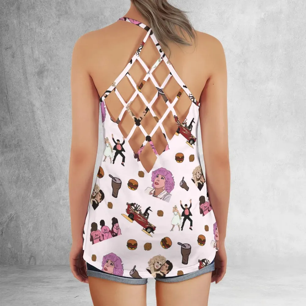 Summer Nights Grease Criss Cross Tank Top - 3