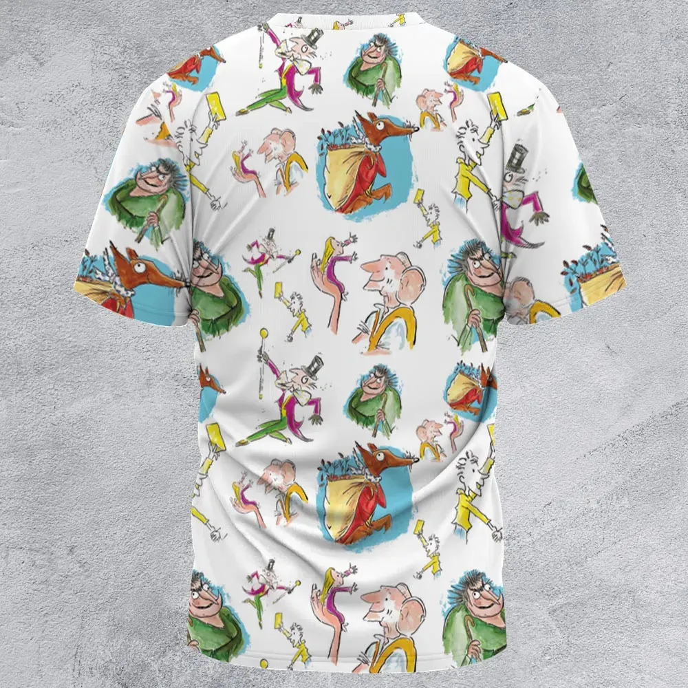 Roald Dahl Characters All-Over Print Unisex T-Shirt - 2