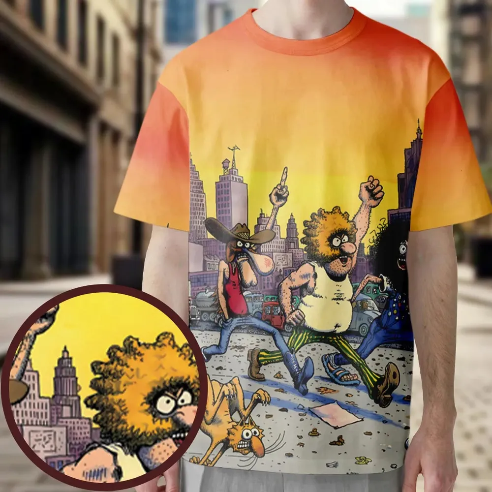 The Fabulous Furry Freak Brothers All-Over Print Unisex T-Shirt - 3