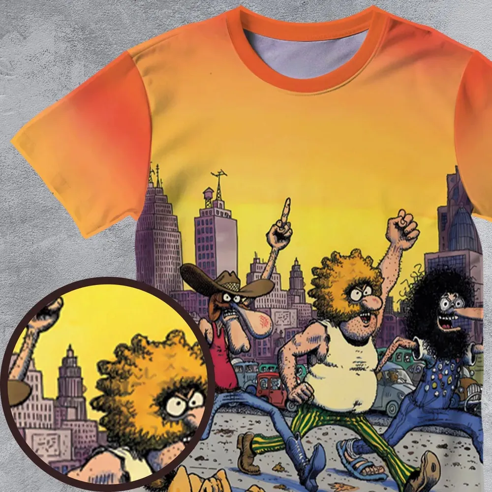 The Fabulous Furry Freak Brothers All-Over Print Unisex T-Shirt - 4