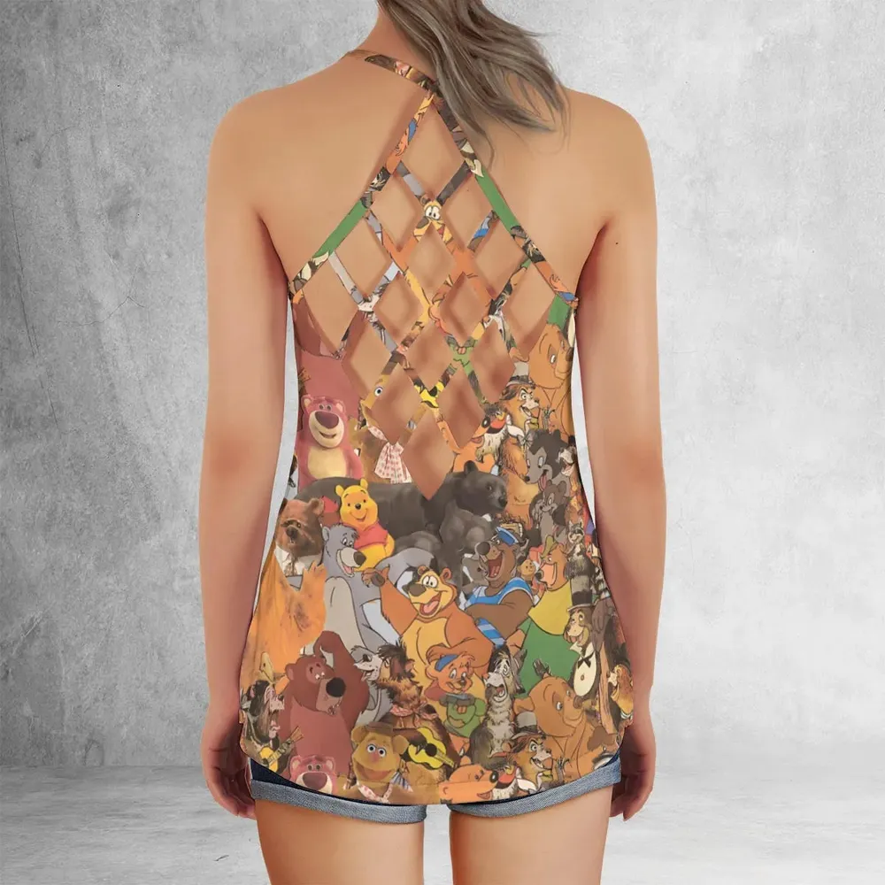 Bear Squad Criss Cross Tank Top - 3