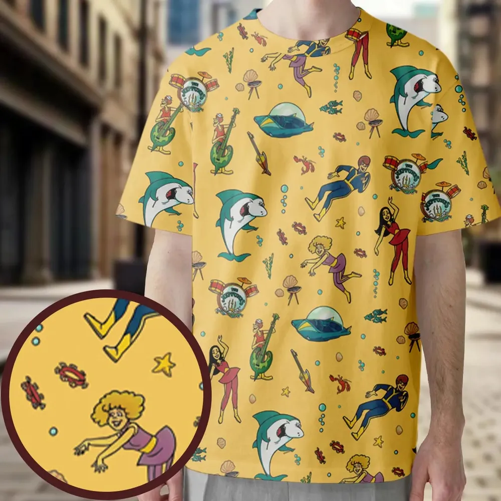 Undersea Style Jabberjaw All-Over Print Unisex T-Shirt - 3