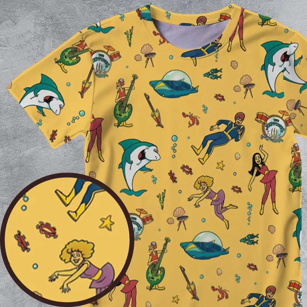Undersea Style Jabberjaw All-Over Print Unisex T-Shirt - 4
