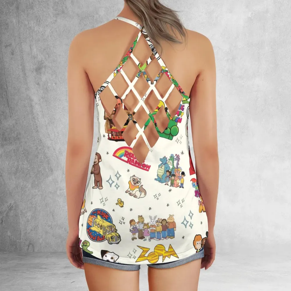If You Were A PBS Kid Criss Cross Tank Top - 3