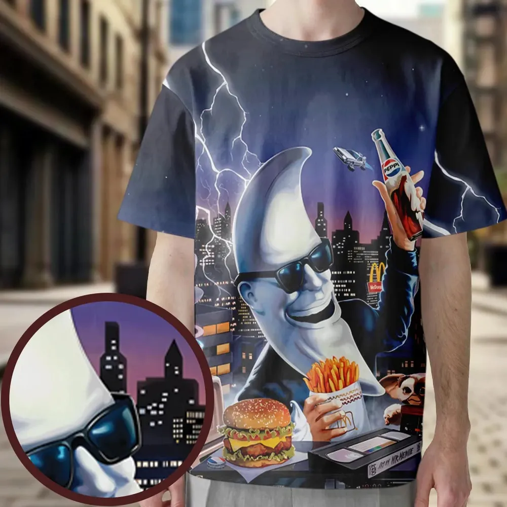 Retro Moon Mac Tonight All-Over Print Unisex T-Shirt - 3
