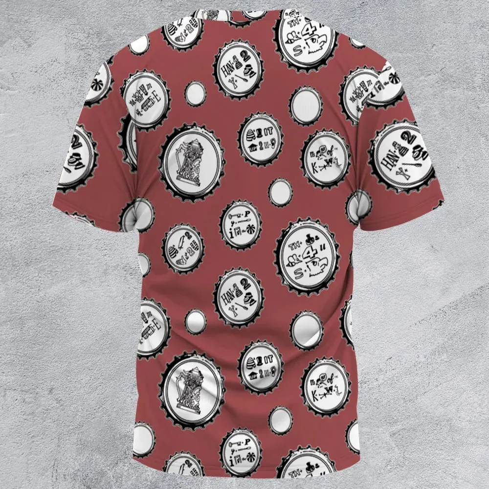 Recall Memories Beer Cap Puzzles All-Over Print Unisex T-Shirt - 2