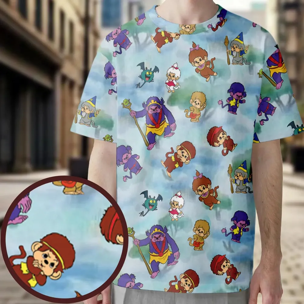 Monchhichis Cartoon Characters All-Over Print Unisex T-Shirt - 3