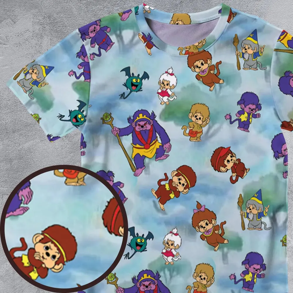 Monchhichis Cartoon Characters All-Over Print Unisex T-Shirt - 4
