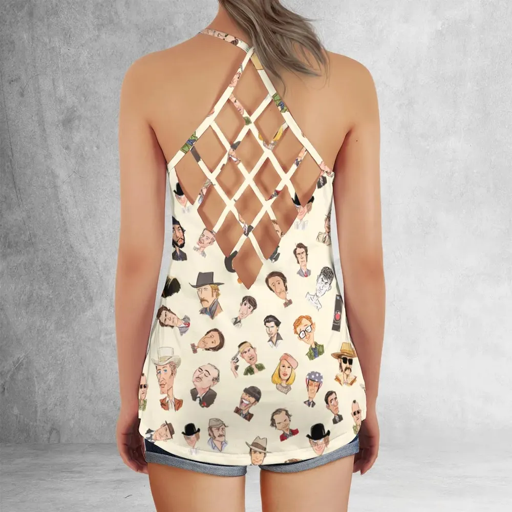 Easy Riders And Raging Bulls Characters Criss Cross Tank Top - 3
