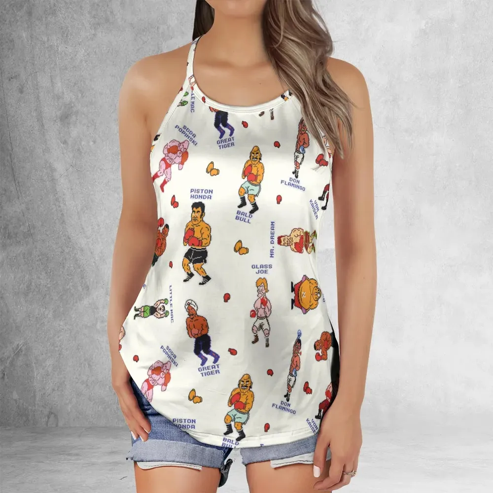 Retro Game Punch Out Criss Cross Tank Top - 2