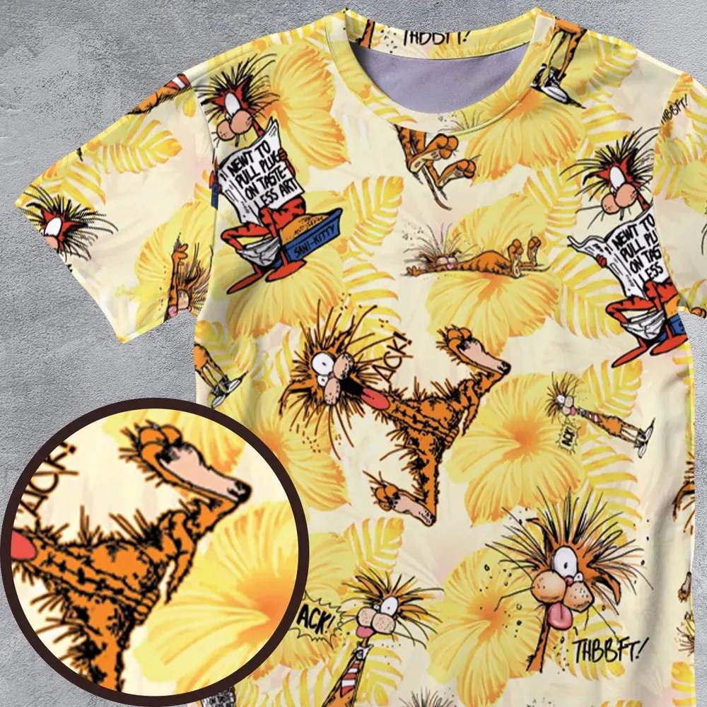 Bill The Cat Bloom County All-Over Print Unisex T-Shirt - 4