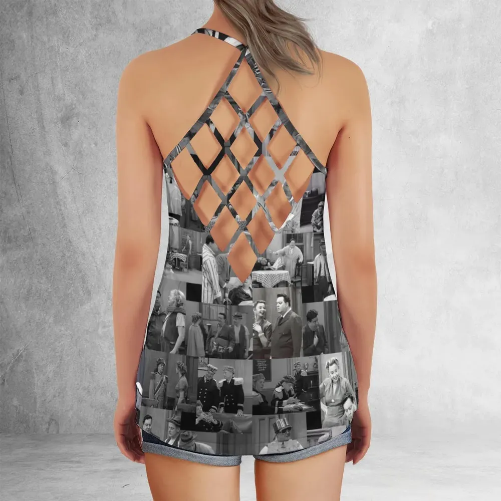 To The Moon The Honeymooners Criss Cross Tank Top - 3